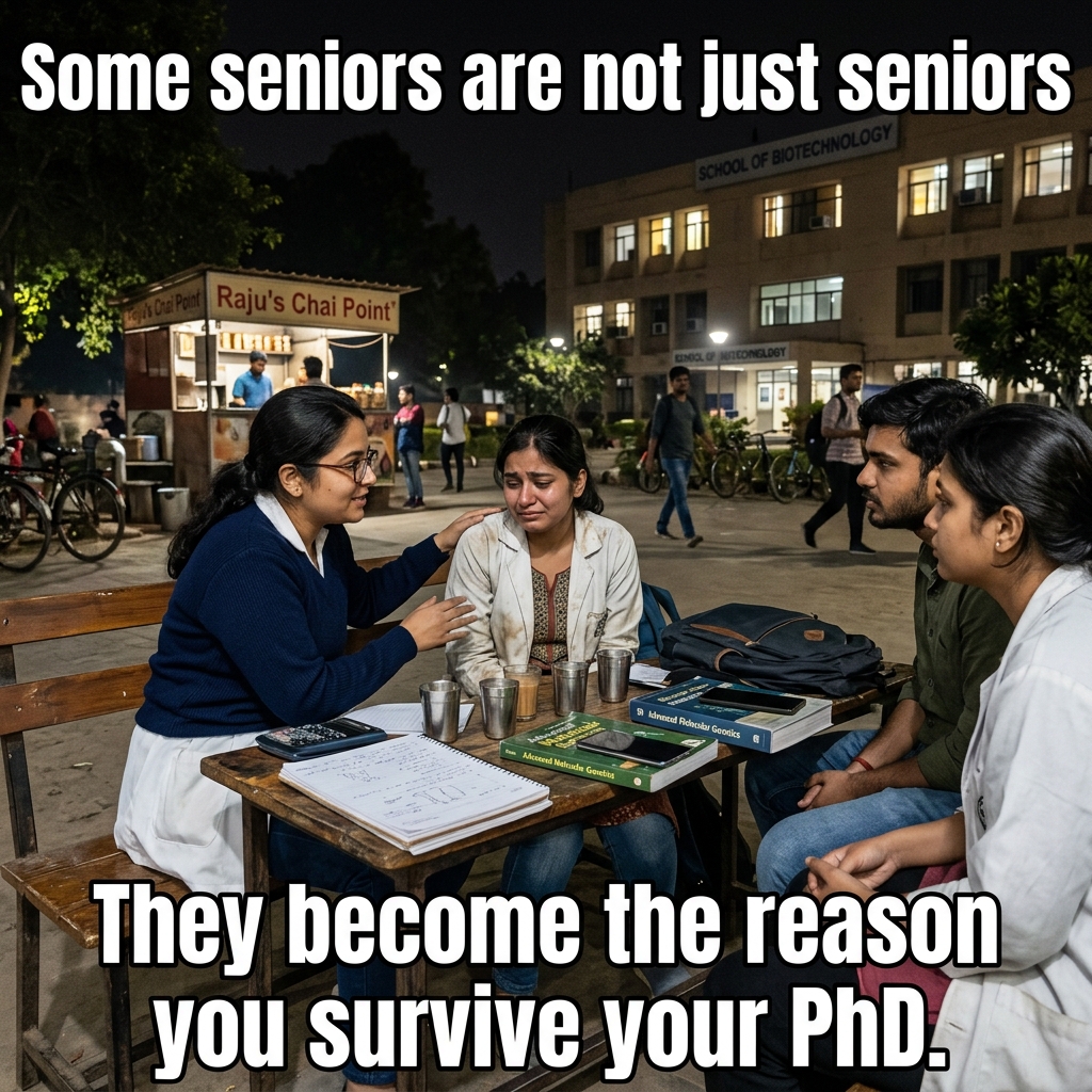 The Senior Who Helps You Survive: Every lab has one person who knows where everything is.